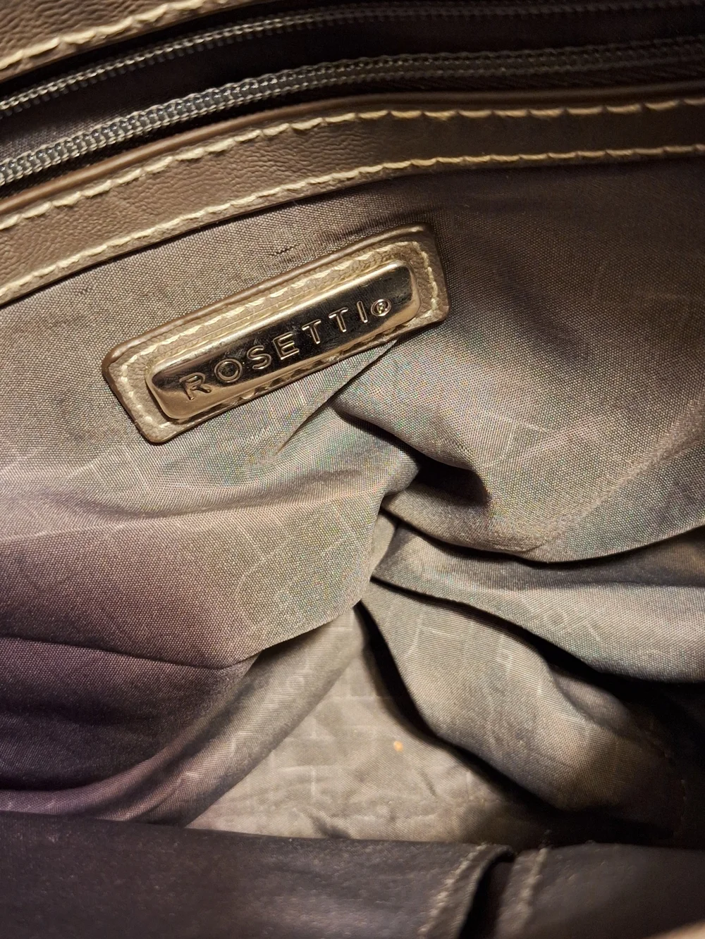 Rosetti Olive Green Shoulder Bag with Front Zips